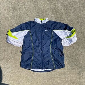 Nike Navy and White Windbreaker size large